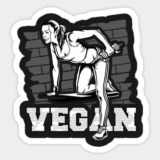 Vegan Womens Fitness Gym Sticker